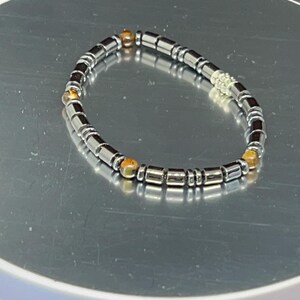 Men Tiger eye & hematite Bracelet, Natural Stone Bracelet, Crystal Bracelets For Men, Gift, Men Jewelry Bracelet