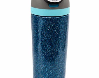 Blågrön glitter Owala-tumbler | Specialdesignad 24oz vattenflaska