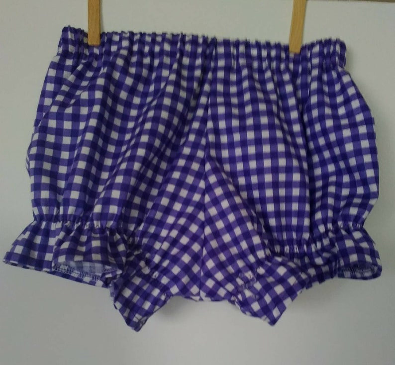 Baby and Toddler Girl's Gingham Print Bloomers Pick a Color: Turquoise, Purple, Dark Pink, Red or Black image 7