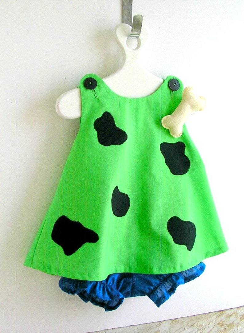 Baby and Toddler Green Pebbles Flintstone Costume image 5