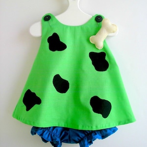 Baby and Toddler Green Pebbles Flintstone Costume image 2