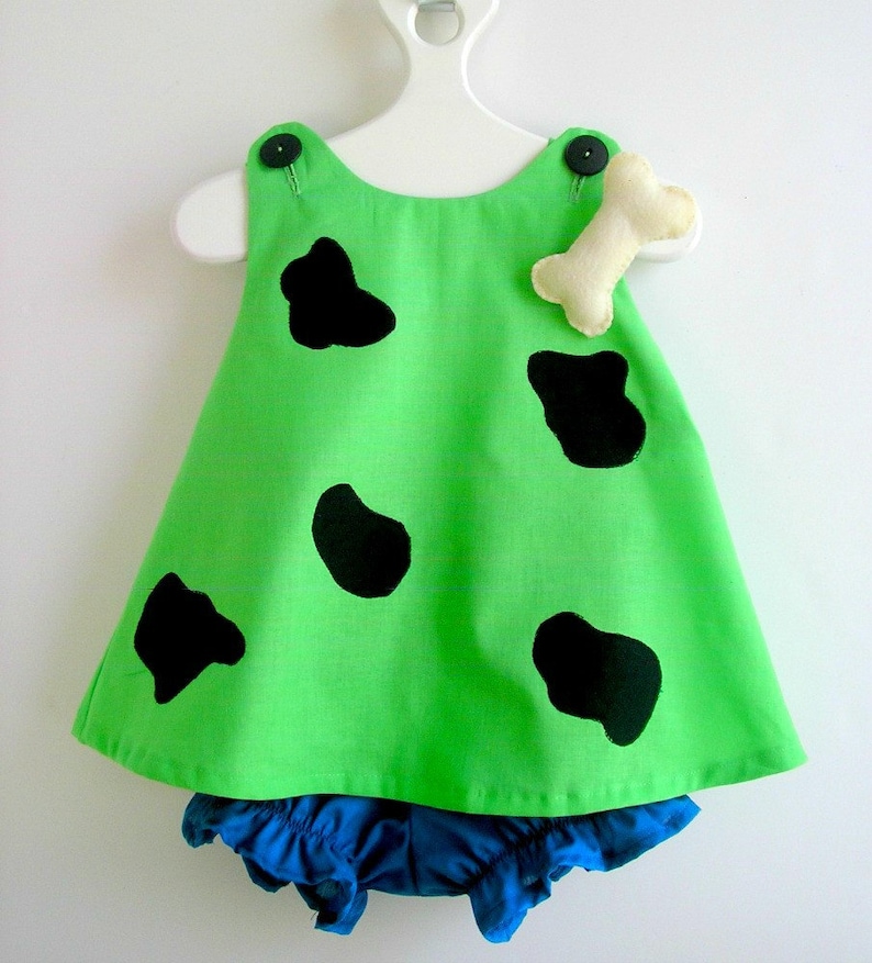 Baby and Toddler Green Pebbles Flintstone Costume image 2