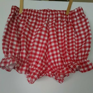 Baby and Toddler Girl's Gingham Print Bloomers Pick a Color: Turquoise, Purple, Dark Pink, Red or Black image 3