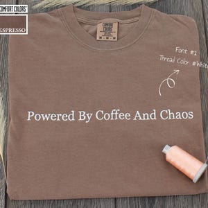 Custom Comfort Colors T-Shirt, Personalized Embroidered T-Shirts, Embroidered Comfort Colors Tee, Custom Embroidery Gift, Mother's Day Gifts