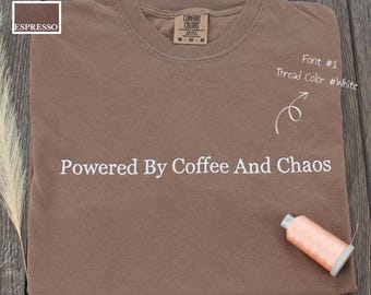 Custom Comfort Colors T-Shirt, Personalized Embroidered T-Shirts, Embroidered Comfort Colors Tee, Custom Embroidery Gift, Custom Made Shirts