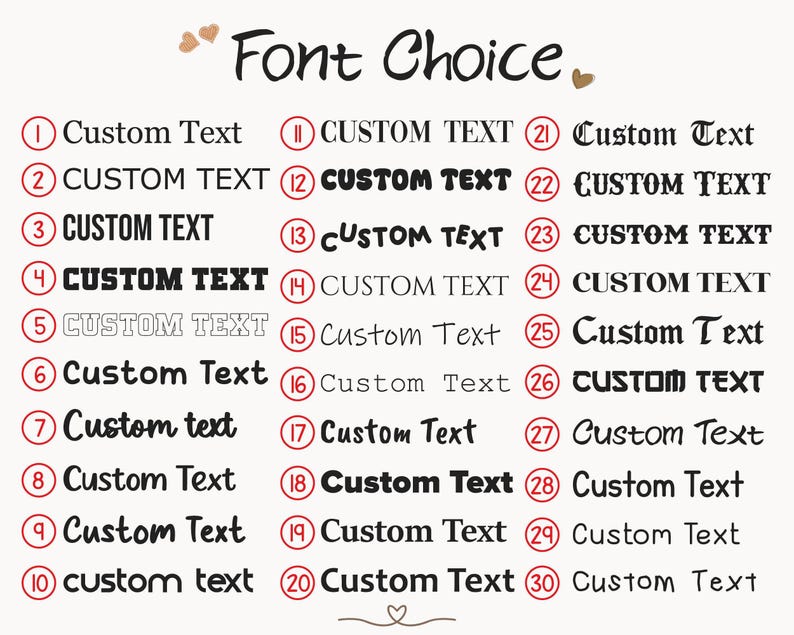 30 Font Choice
