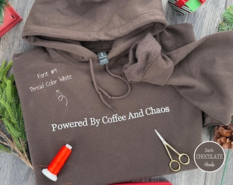Felpa con cappuccio ricamata personalizzata, maglietta ricamata personalizzata, felpa con testo ricamato personalizzato, felpa con cappuccio personalizzata con frase, nome o citazione