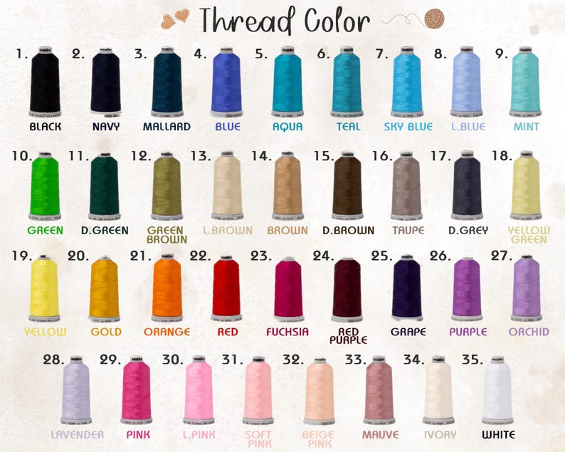 Thread Color Options