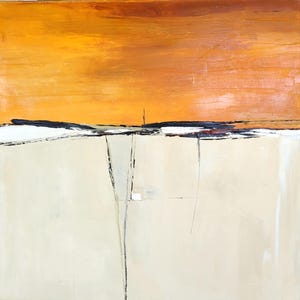 Brosses Des Sables : Oil painting with the knife on linen canvas ..... abstract of racines