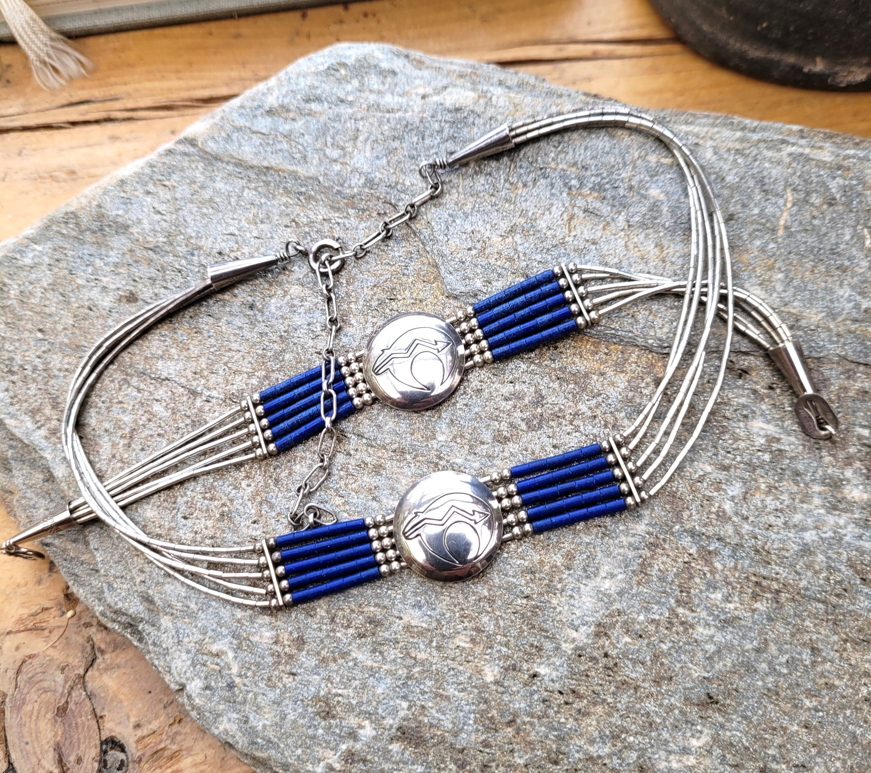 A Zuni Necklace and Bracelet Set - Harpo, South-west Native 