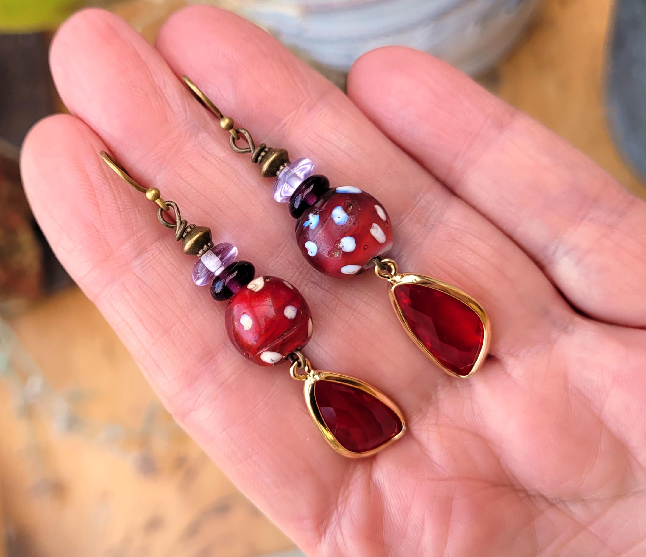 Boucles d'oreilles mariage perles et strass - France