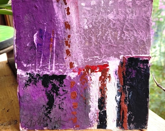 Lyrical abstract gouache on Tibetan paper: "Informal 1"