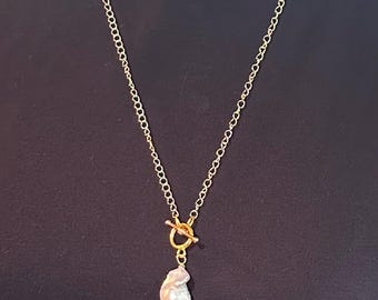 Baroque Pearl Pendant Necklace | 14K Gold Filled Chain | Mixed Berry Freshwater Pearl Cluster | Artisan Statement Necklace | One of a Kind
