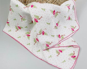 Organic Cotton Muslin Baby Blanket: Pink Flamingo Swaddle, Soft & Breathable