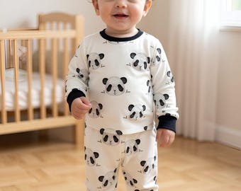Bamboo 2 piece kids Pajamas: Soft and Breathable with Panda Print