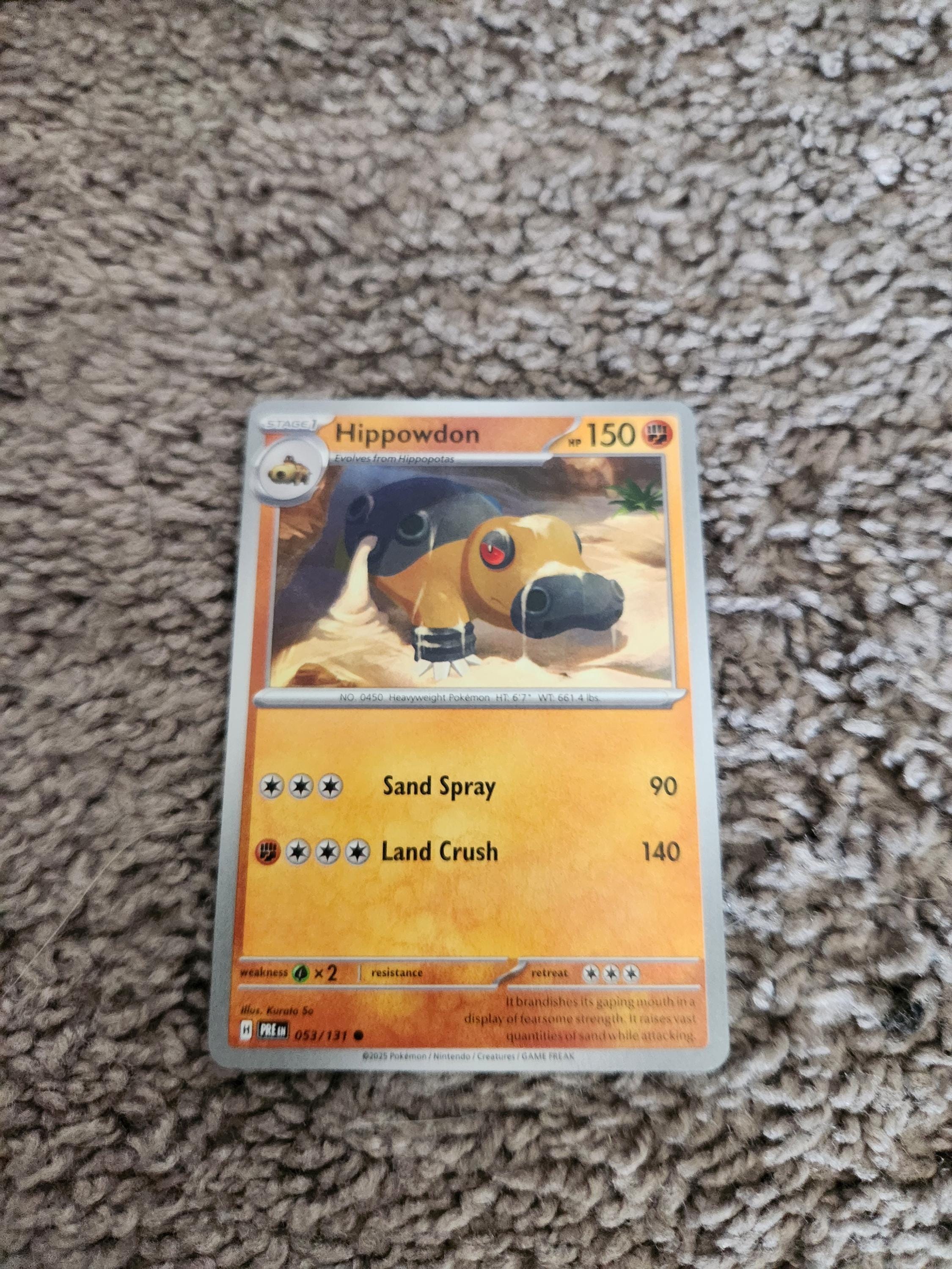 Hippowdon 053/131 Prismatic Evolutions Regular - Etsy Ireland