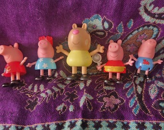 Peppa Pig Plastic Toy Figures Loose Lot Of 4