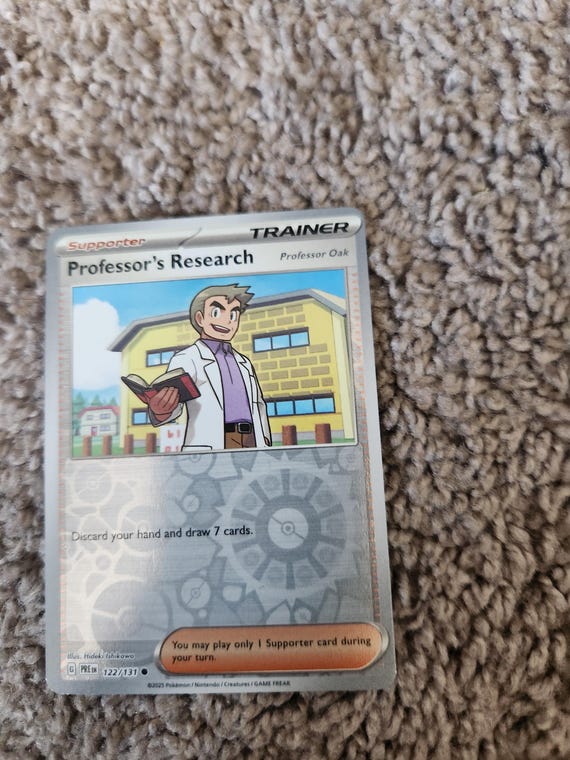 Professor's Research [professor Oak] 122/131 Prismatic Evolutions Reverse  Holo - Etsy