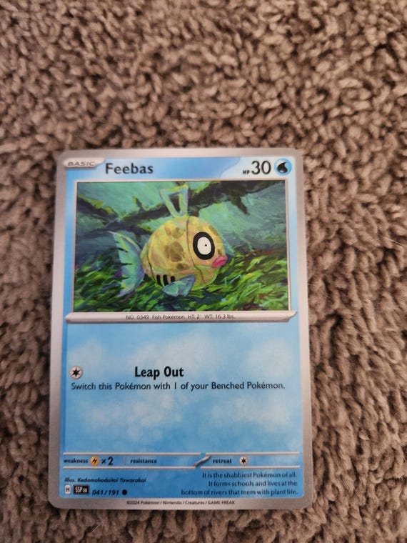 Feebas 041 Pokemon TCG SV08: Surging Sparks Common Regular NP - Etsy Feebas 041 Pokemon TCG SV08: Surging Sparks Common Regular NP - Etsy