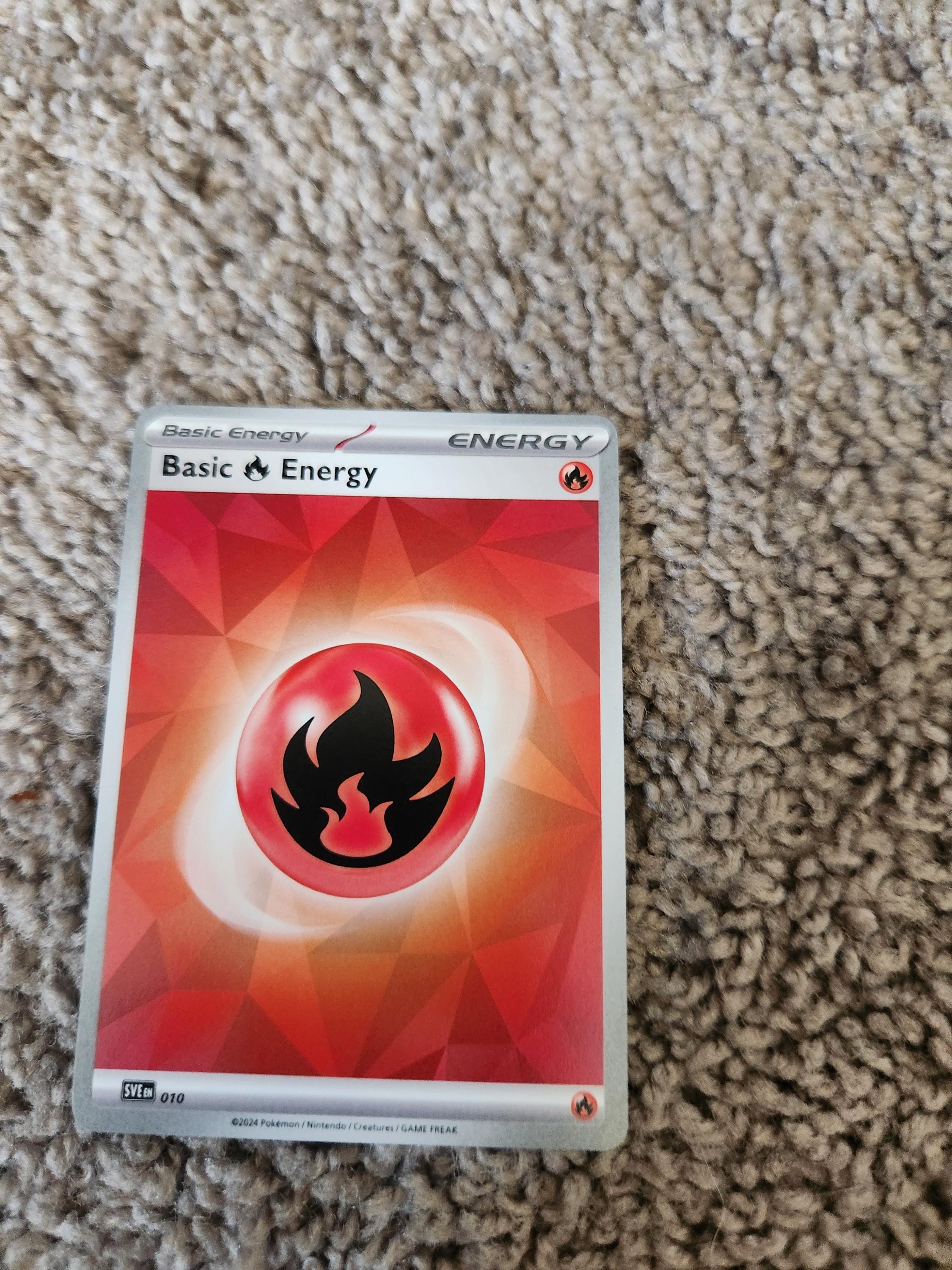 Pokemon Tcg Scarlet & Violet SVEEN002 Cosmo Holo Fire Energy Card - Etsy