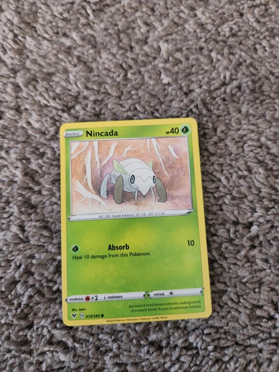 nincada pokemon card 67/97 - ex Dragon - Reverse Holo Grass Grass Absorb (10) Heal 10 damage from this Pokmon Pokemon Trading Card Game Me01:
