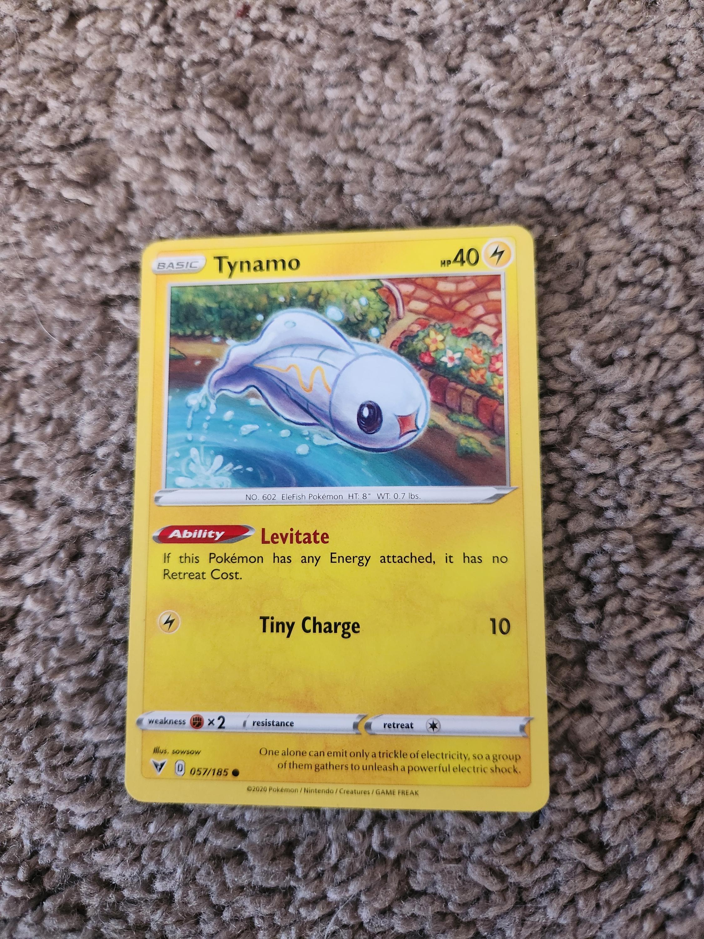 57/185 Tynamo - Vivid Voltage - Common Pokemon TCG Card - Etsy Australia