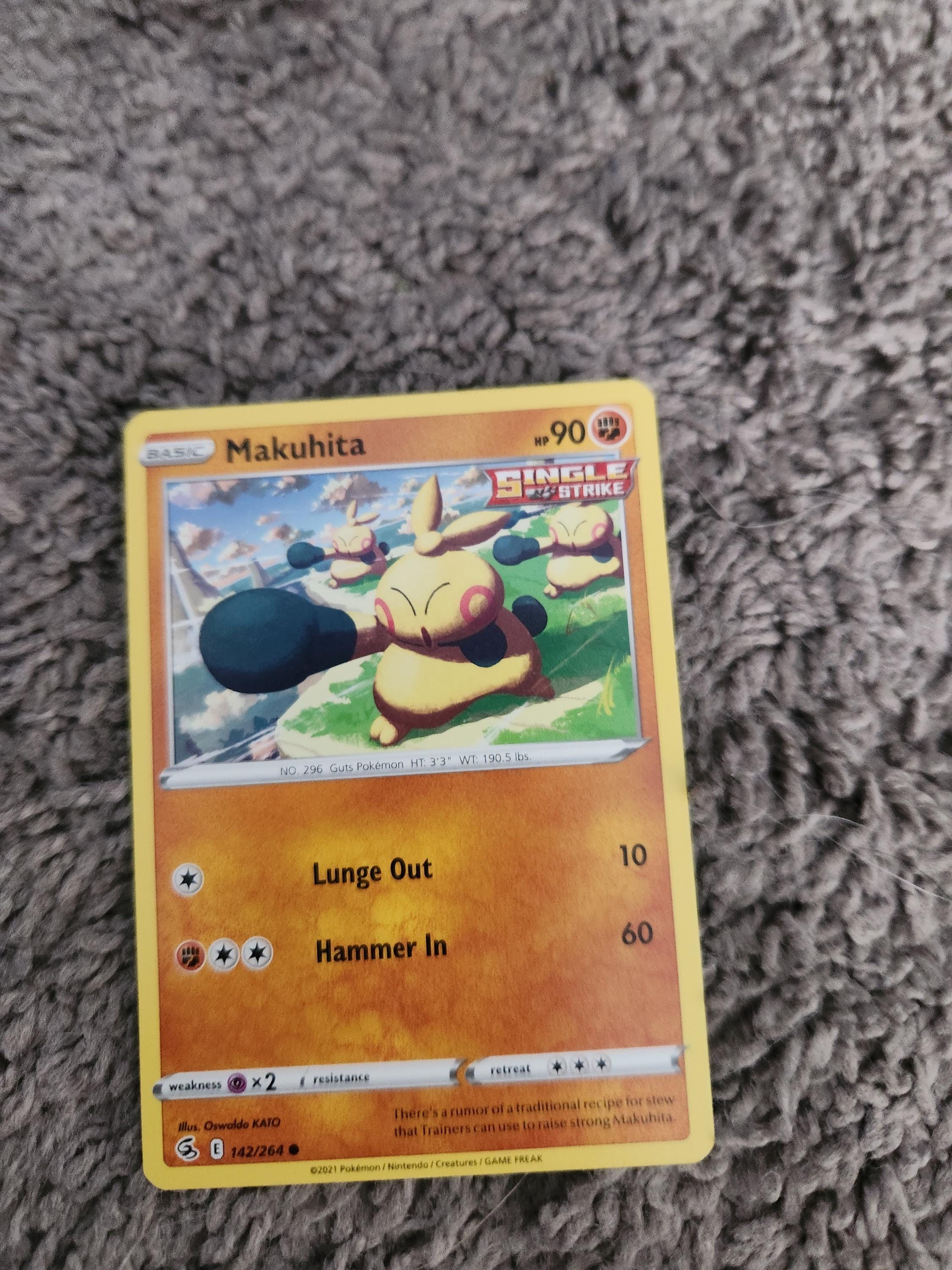 makuhita pokemon card (78/106) [Diamond & Pearl: Great Encounters] Colorless Strength (40) Weakness Psychic 2 Resistance None None Retreat Cost Makuhita 075 Delta Species -