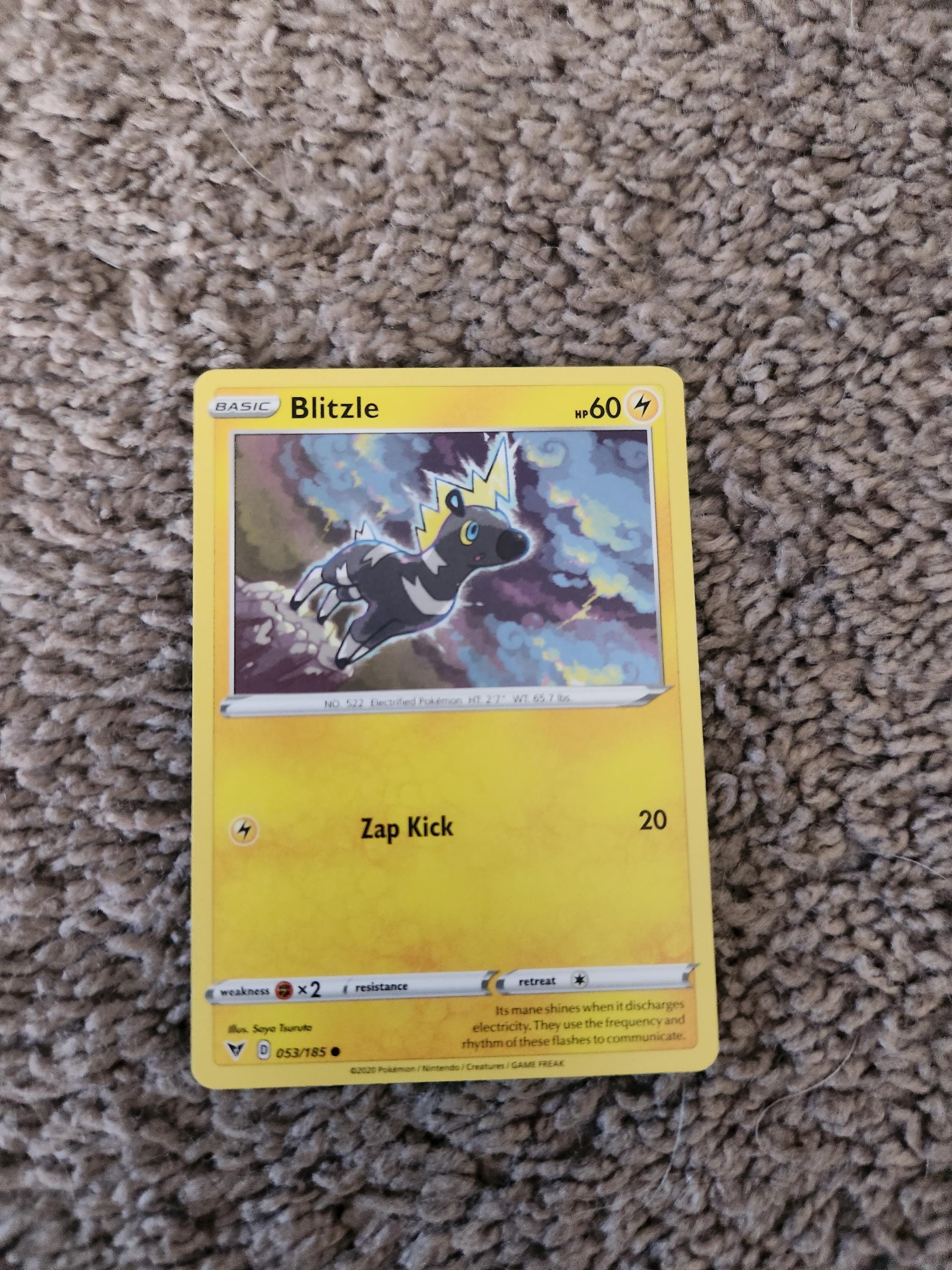 2020 Pokmon Nintendo TCG Blitzle #53/185 Vivid Voltage Reverse Holo Common - Etsy Israel 2020 Pokmon Nintendo TCG Blitzle #53/185 Vivid Voltage Reverse Holo Common - Etsy Israel