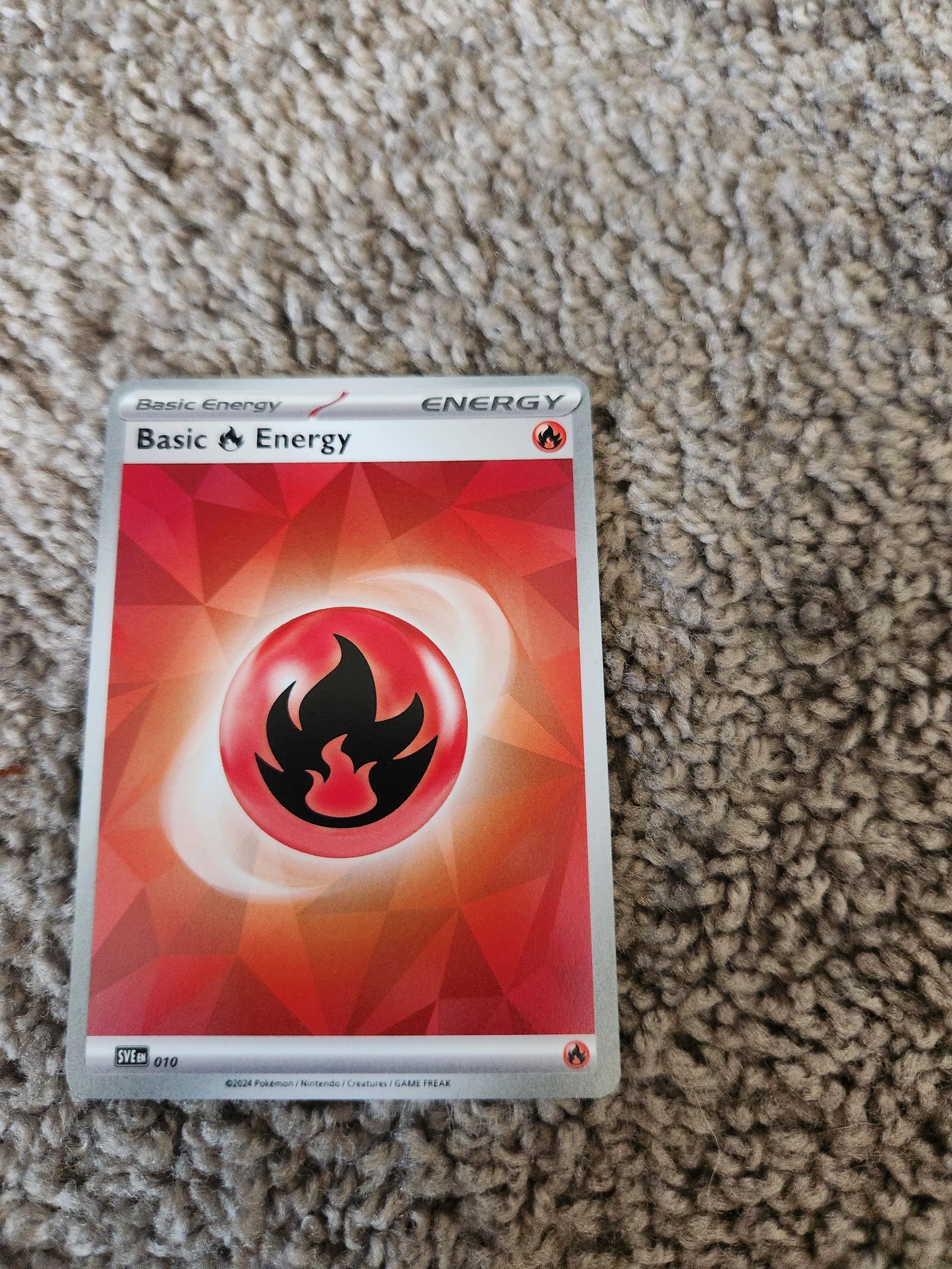 Pokemon Tcg Scarlet & Violet SVEEN002 Cosmo Holo Fire Energy Card - Etsy