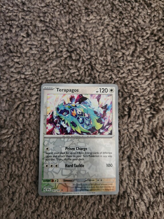 terapagos pokemon cards SV7] ex 133/102UR Prism Charge Search your deck for up to 3 Basic Energy all of different types Terapagos ex 173/142 Pokemon TCG