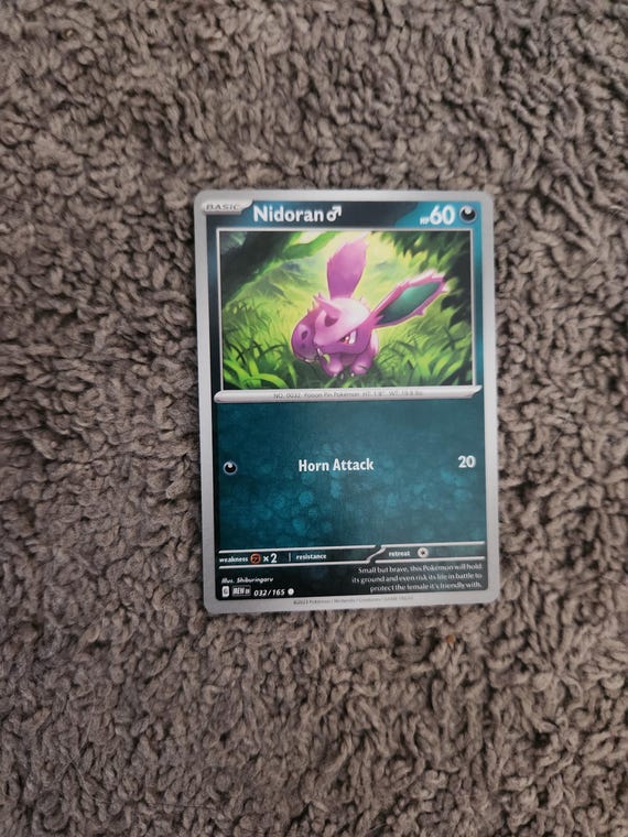 Nidoran 032/165 NM / M - 151 Scarlet Violet Pokemon Card - Shiburingaru Art  - Etsy Sweden