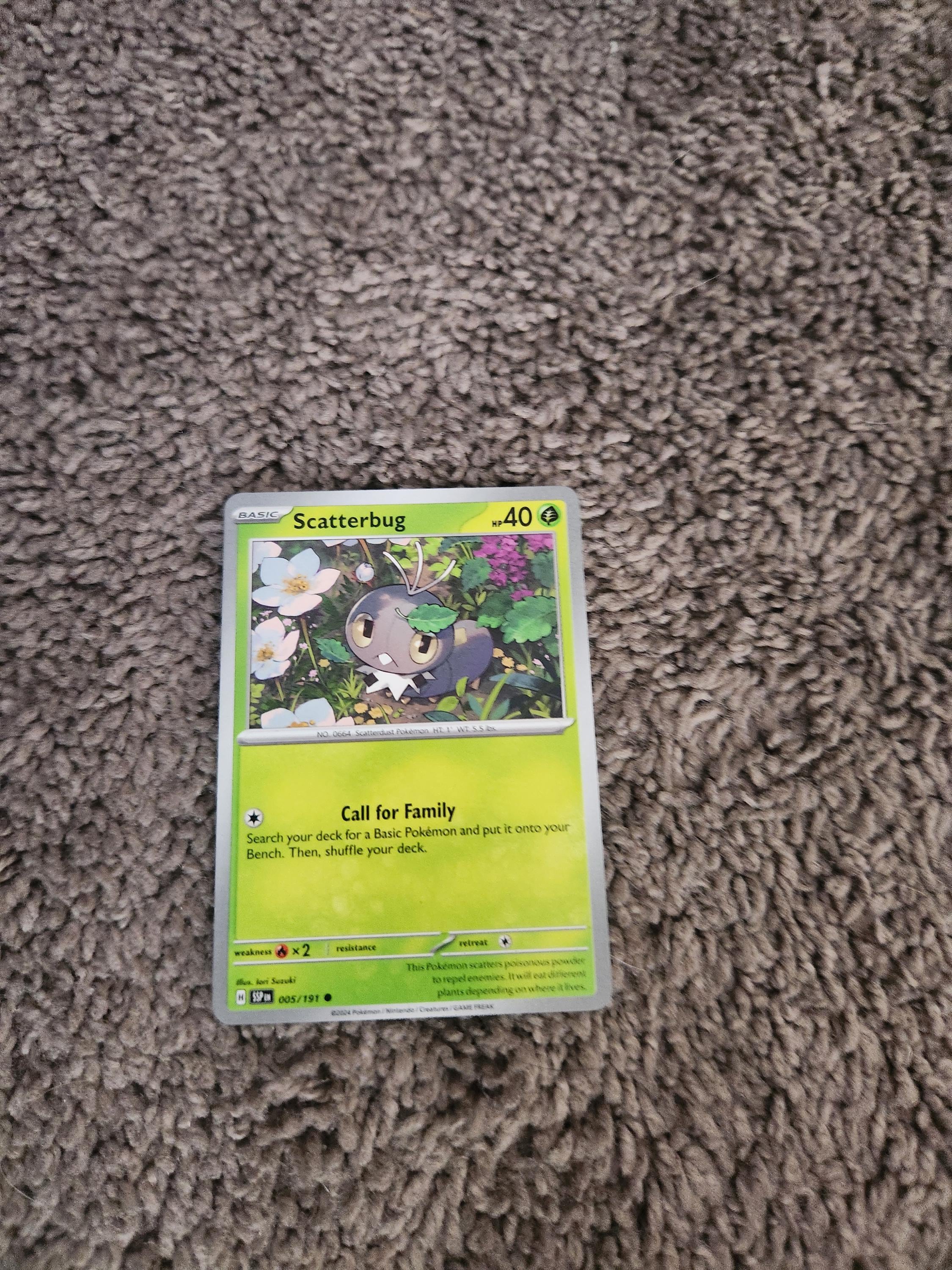 Pokemon Trading Card Game Surging Sparks Common Scatterbug #5