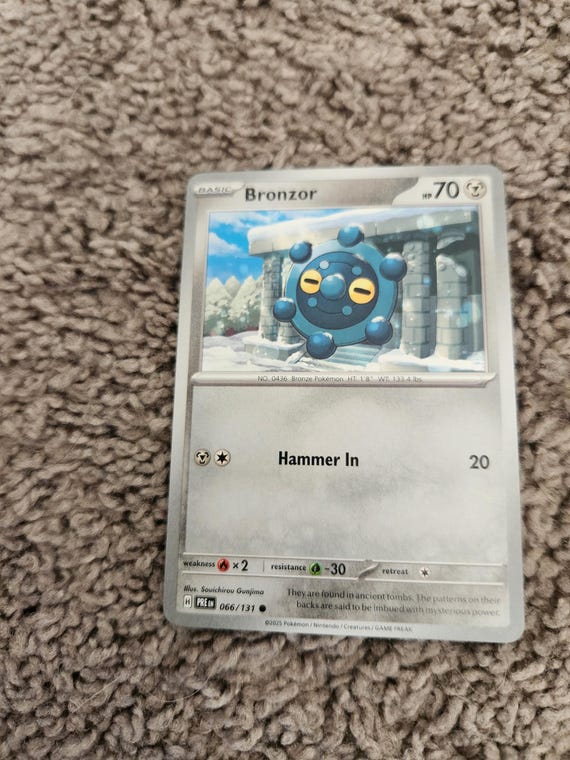 Bronzor 066/131 Prismatic Evolutions Reverse Holo - Etsy Bronzor 066/131 Prismatic Evolutions Reverse Holo - Etsy