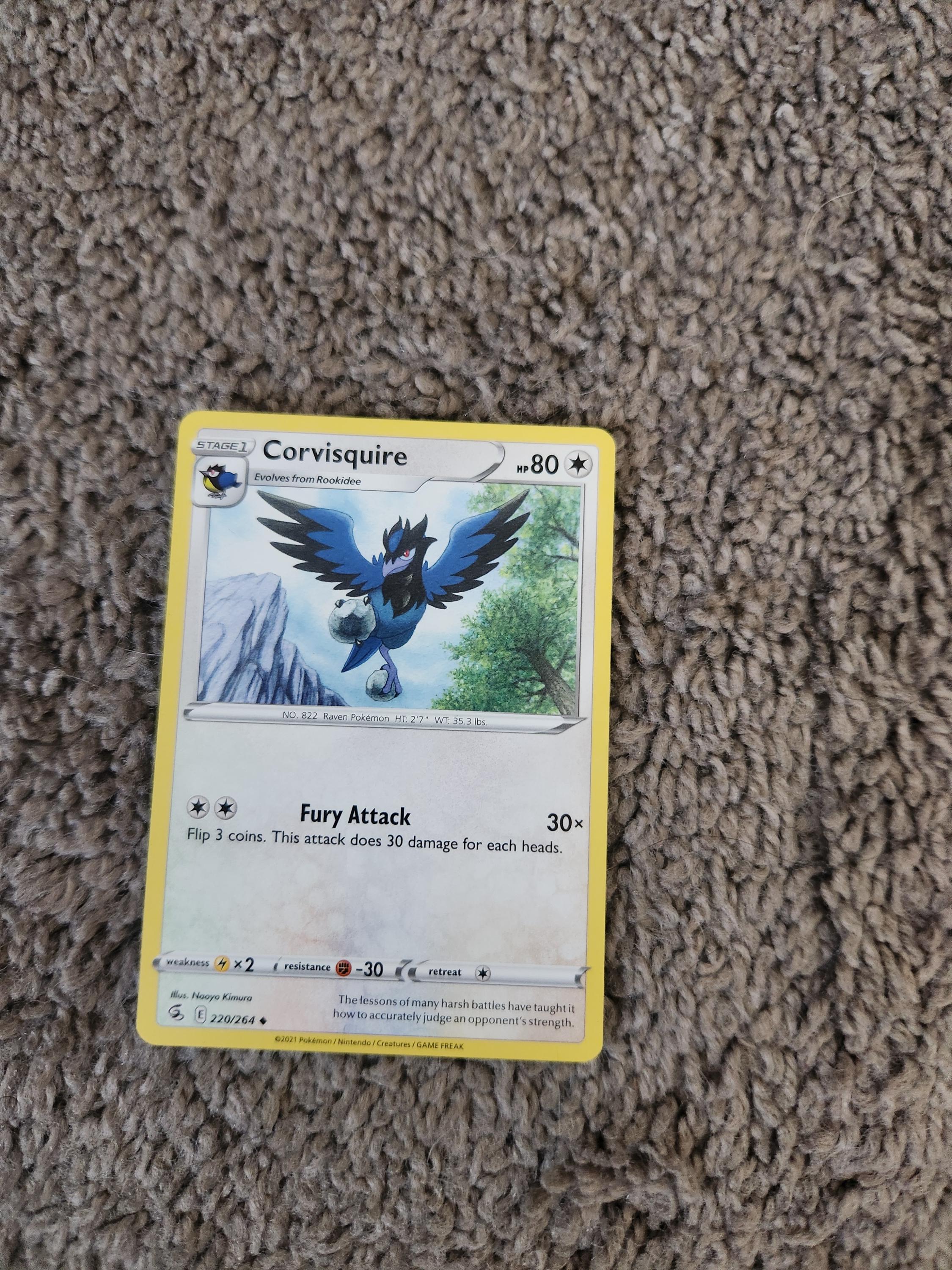 pokemon world championship 2014 card value Corvisquire 155/189 x2 - DAA