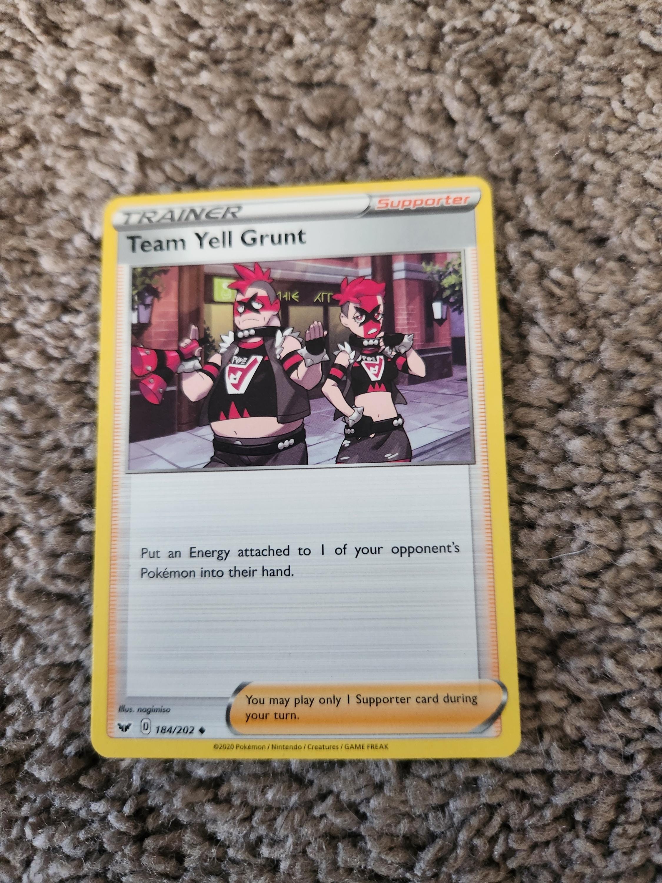 team yell grunt pokemon card price Team Yell Grunt (067/073) [Sword & Shield: Champion's Path] – Gamers  Paradise main image 0
