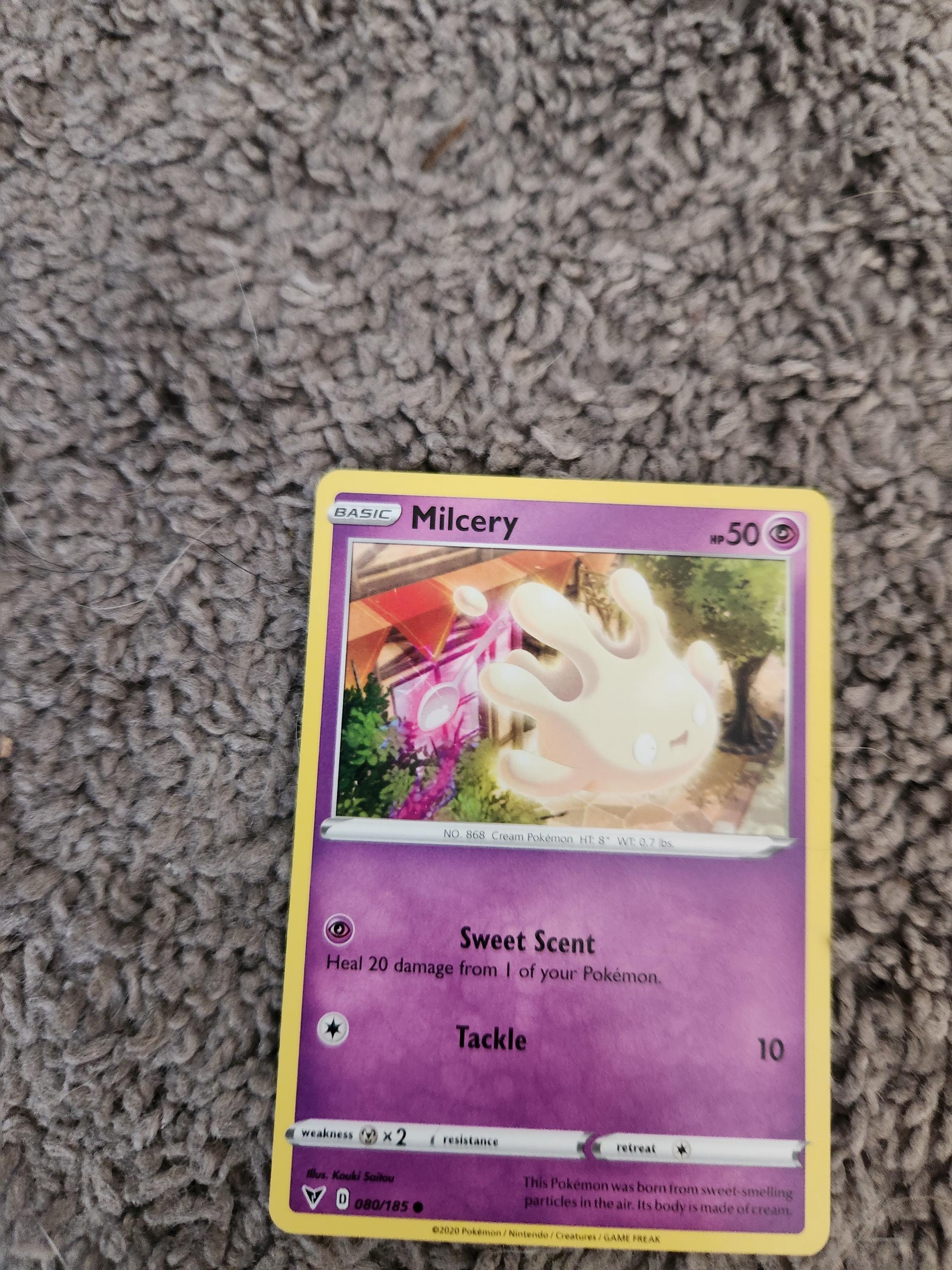 milcery pokemon card price Vivid Voltage 080/185 Regular Common Pokémon TCG 110/102 Card Type Milcery Pokémon Card Pokemon |