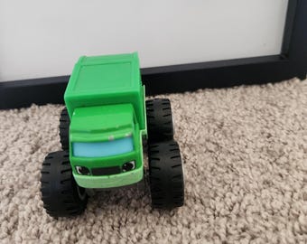 Blaze and the Monster Machines Reece Diecast Recycling Truck Green Mattel 2014 Etsy Australia