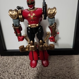Power Rangers Ninja Storm Crimson Thunder Triple Zord Morphin Power Ranger 2002