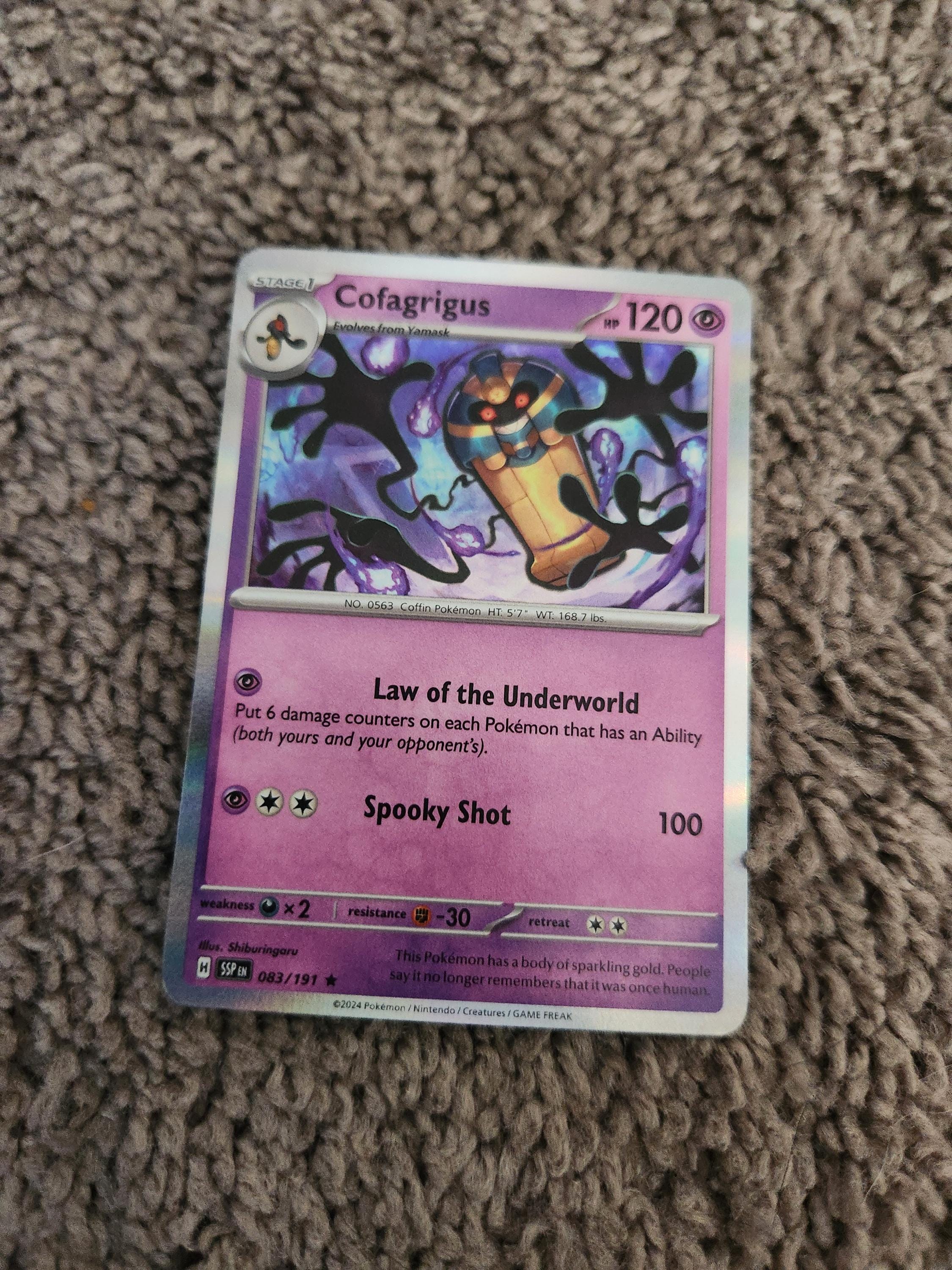 Pokemon Trading Card Game Surging Sparks Rare Cofagrigus #83