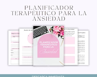 Planificador Terapéutico para la Ansiedad | Diario Imprimible en PDF | Herramientas de Bienestar Emocional
