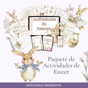 Paquete de Actividades de Pascua para Niños | 42 Páginas Imprimibles en PDF | Juegos Educativos y Divertidos