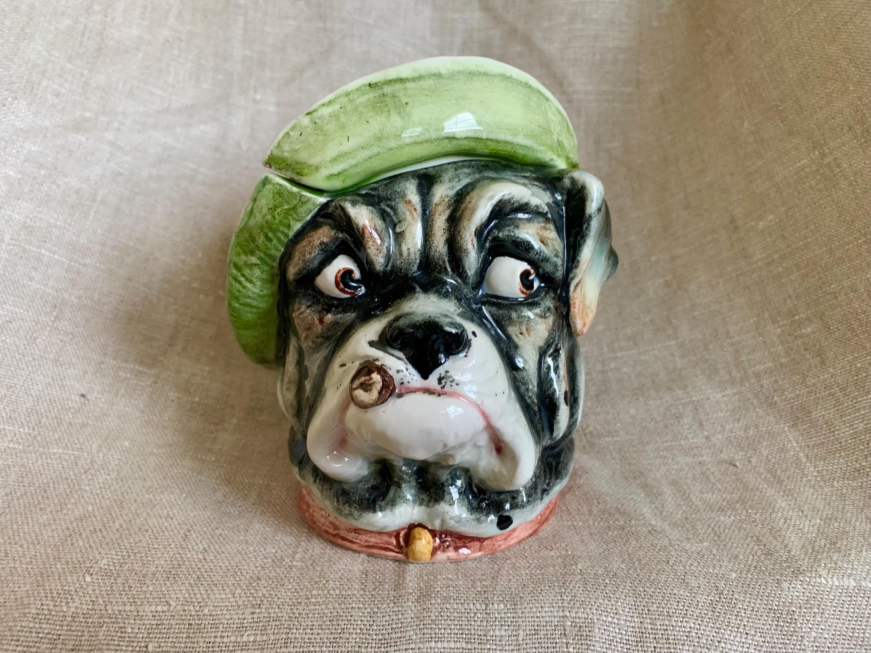 bulldog tobacco jar Dog Tobacco Jar