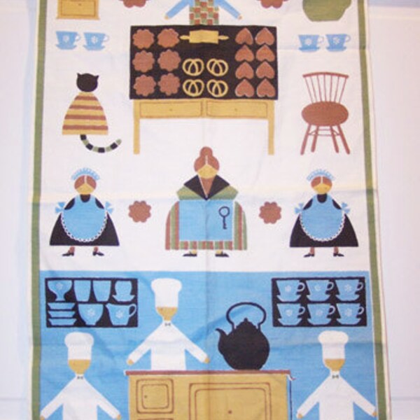 Almedahls Tea Towel Aune Laukkanen Coffee Party Sweden NWT