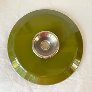 Cathrineholm, Olive Green Pot LID, 2 Quart Pot, Enamel Pot Cover, Green Enamelware, Mid Century Modern, Vintage, Scandinavian Design