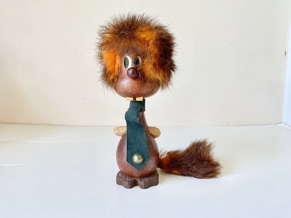 (レア)北欧•デンマークのかわいい犬ちゃん　ヴィンテージ　Sallingboe社 Sallingboe Denmark, Teak Animal Troll, Wood Troll, Wooden