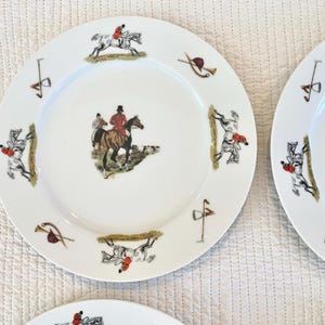 Exclusively Optima, Fox Hunting Plate, Horse Plate, Vintage, Equestrian Gift, Horse Illustrations, Equestrian Dish, Decorated in England