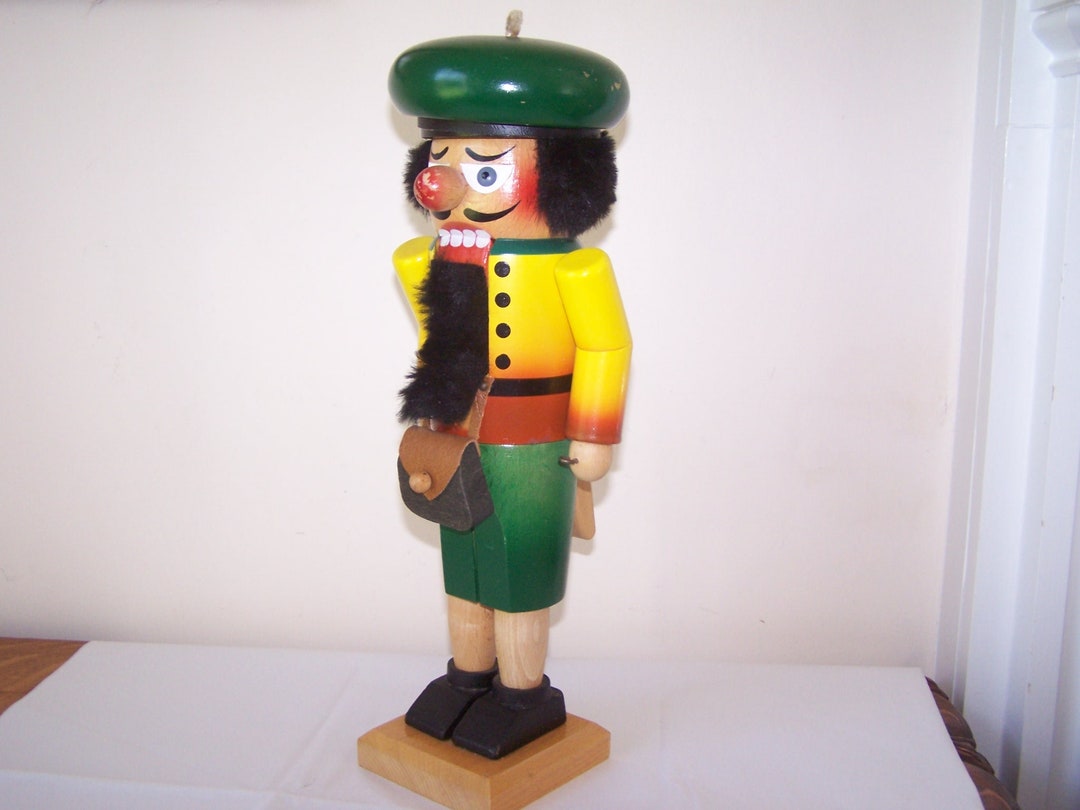 Steinbach Nutcracker Wood Fisherman Fishing Creel Scottish Etsy