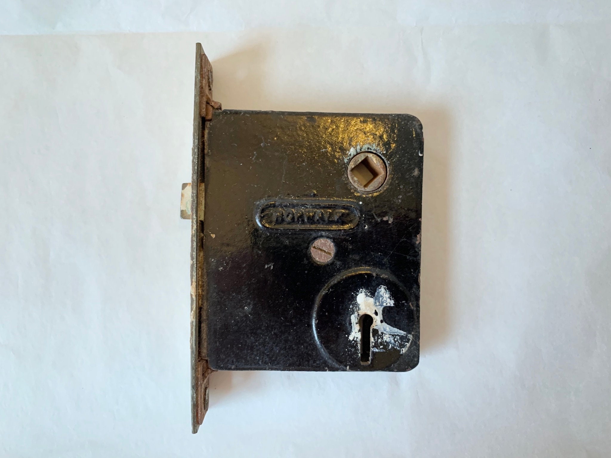 Antique Door Lock Box.Antique Mortise Lock Box.Brass Lock Box.Salvaged Door Hardware.Antique Door Hardware.Restoration Hardware.Antique Lock