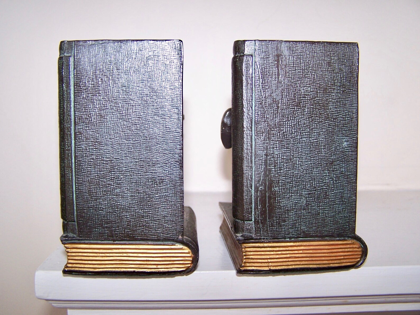 Ronson Bookends All Metal Art Wares Elephant With Books Etsy