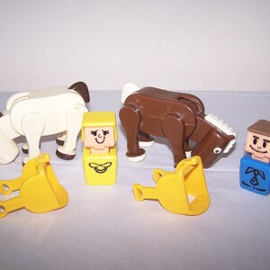 PlaySkool Toys Riding Stable 2 PlaySkool Horses One Cowgirl | Etsy
